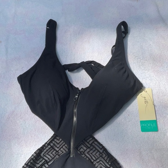 Gottex Turkiz Bathing Suit, Size 12 - Picture 5 of 13